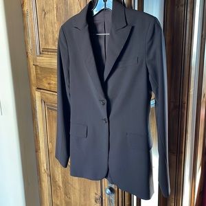 THEORY Dark Brown Wool Blazer P XS